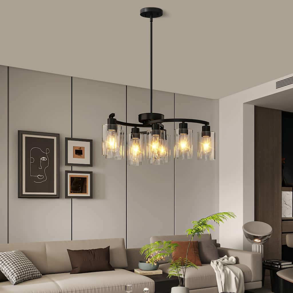 9-Light Modern Farmhouse Chandelier