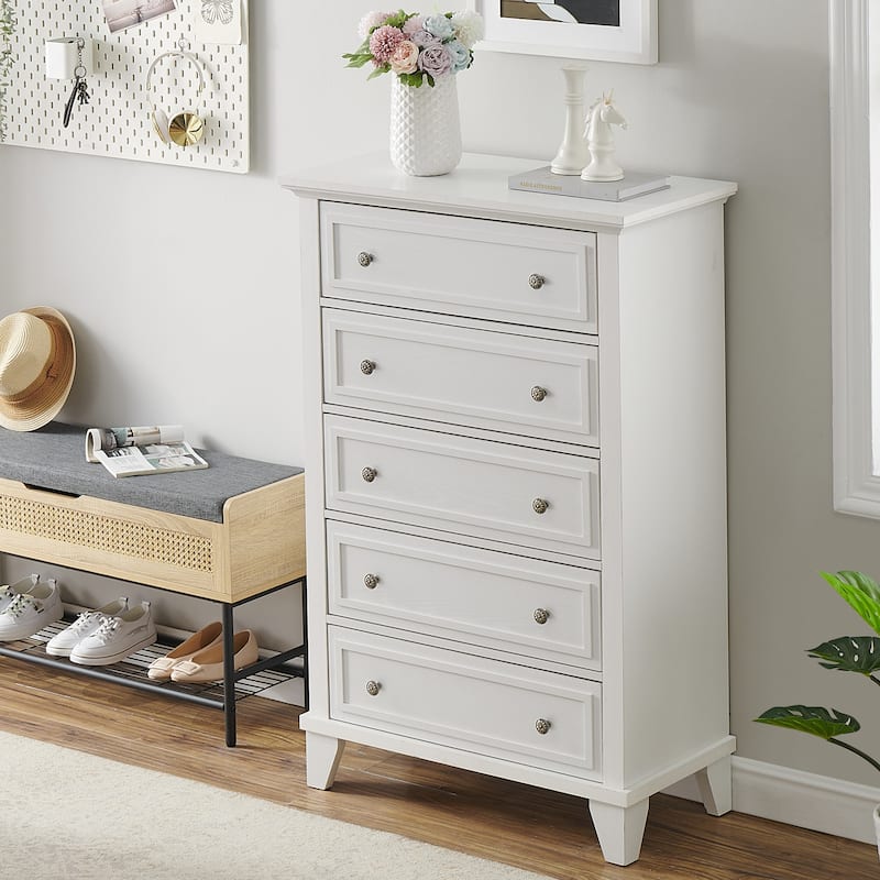 5 Drawer Dresser, with Metal Handles