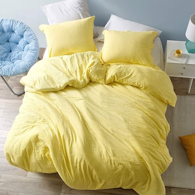 Chommie - Weighted Natural Loft Comforter Set - Limelight Yellow