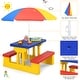 preview thumbnail 14 of 20, Costway Honeyjoy Kids Picnic Table Set with Removable Umbrella Indoor - See details