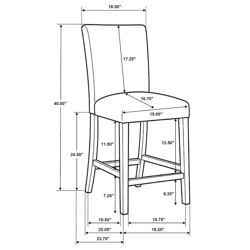 Paxton Upholstered Counter Height Dining Chair (Set of 2)