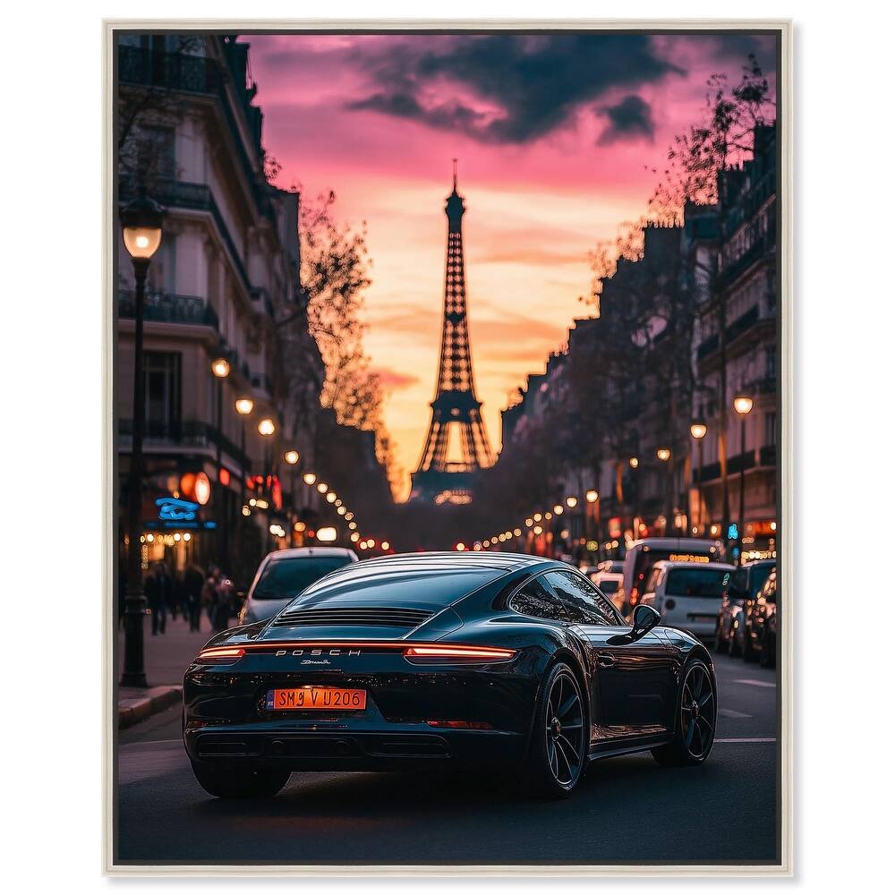 Parisian Porsche Twilight I Canvas by Art Remedy