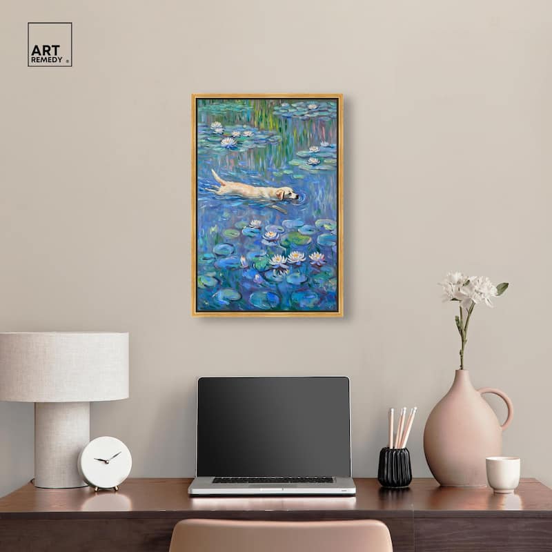 Lily Lagoon II Canvas by Modern Classic Art Remedy
