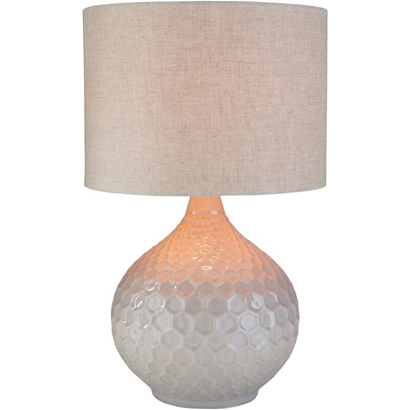 Livabliss Rustic Emma Table Lamp with Glazed Ceramic Base