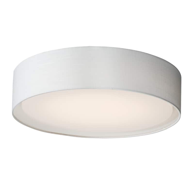 Prime 20"W LED Flush Mount - White Linen
