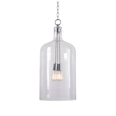 Corsica Chrome Extra Large 3 Light Pendant - 13" x 107"