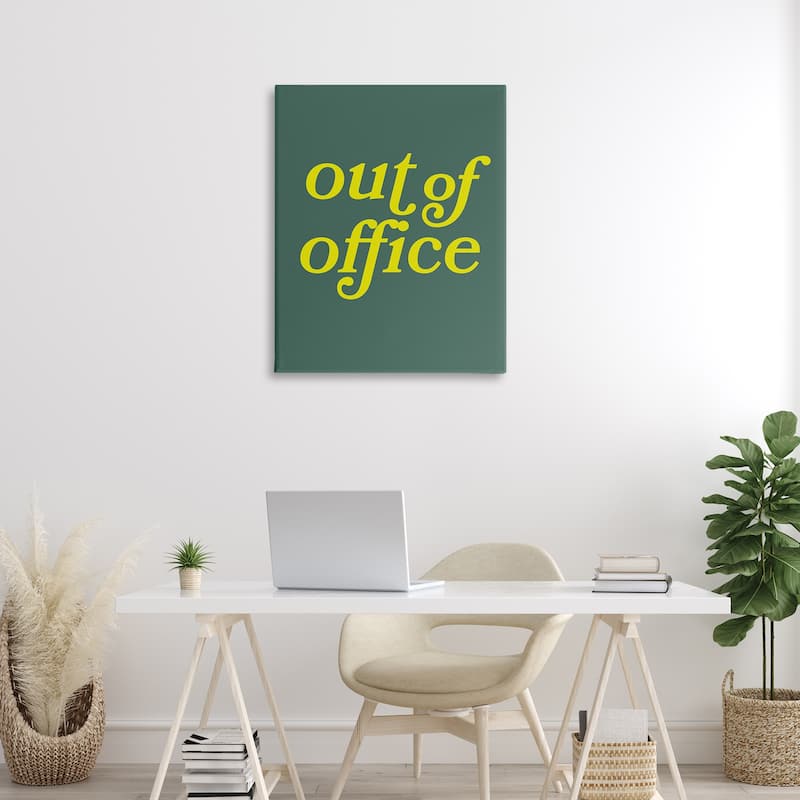 Stupell Minimal Out Of Office Canvas Wall Art Design By Victoria Barnes