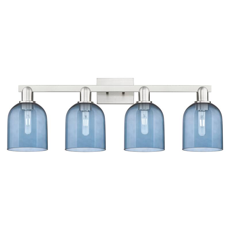 Innovations Lighting Endless Possibilities Arcadia - Bella - 4 Light 33" Bath Vanity Light - Blue/Brushed Satin Nickel