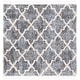preview thumbnail 16 of 16, SAFAVIEH Berber Fringe Shag Melva Trellis Rug 6'7" Square - Grey/Cream - Square