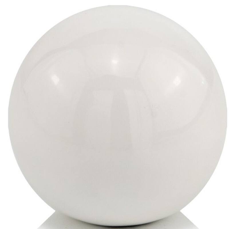 HomeRoots 4" X 4" X 4" White Aluminum Sphere - 4' X '4' X '4