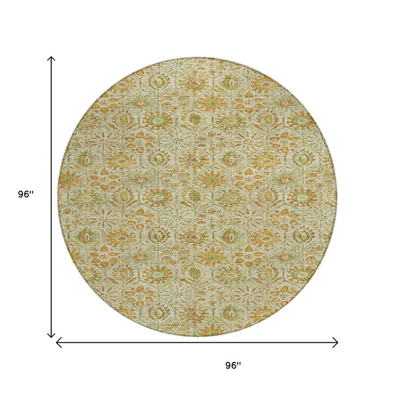 HomeRoots Floral Transitional Rectangle Outdoor Rug