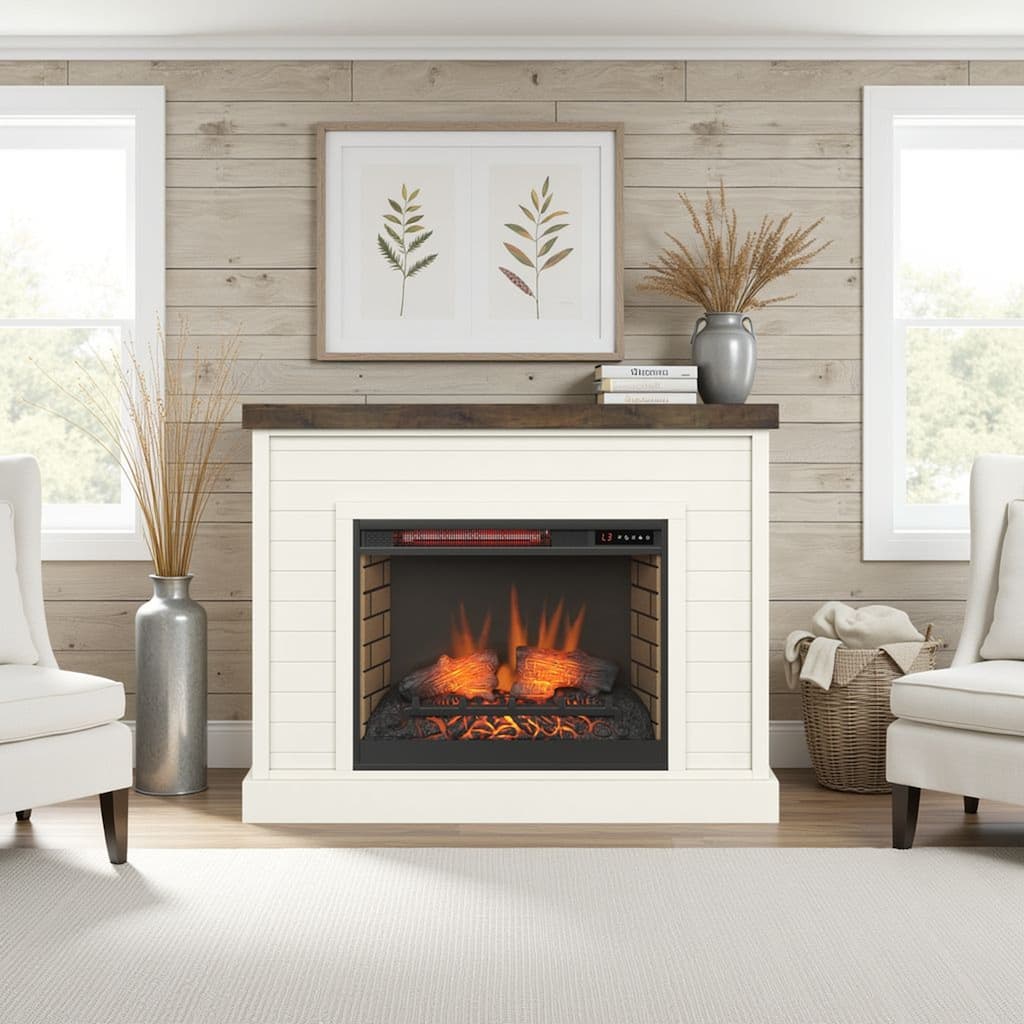 Washington 48" Fireplace Mantel with 26" Electric Fireplace