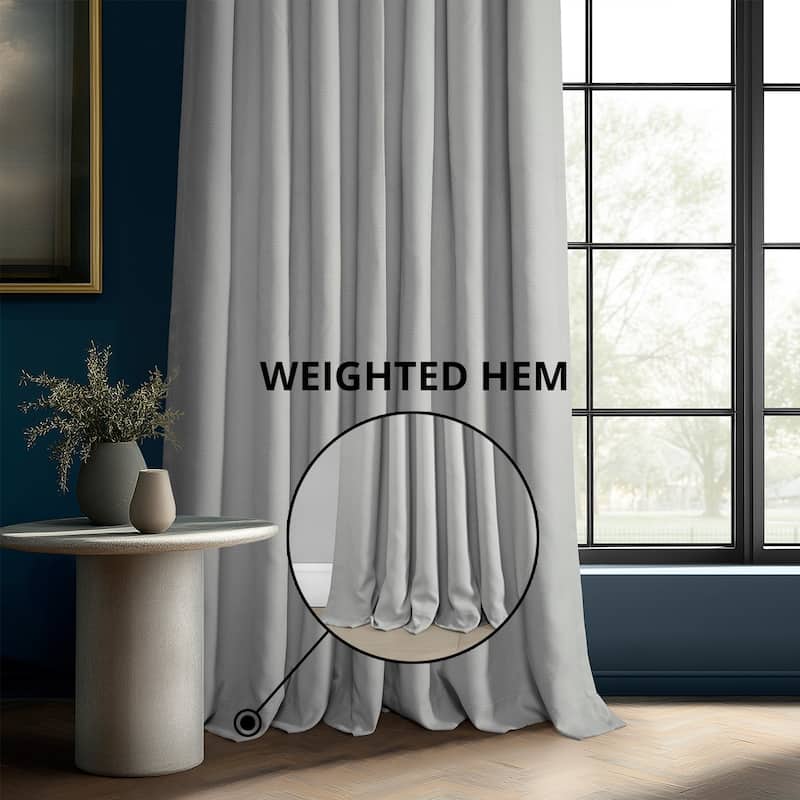 Exclusive Fabrics Faux Linen Room Darkening Curtain (1 Panel)