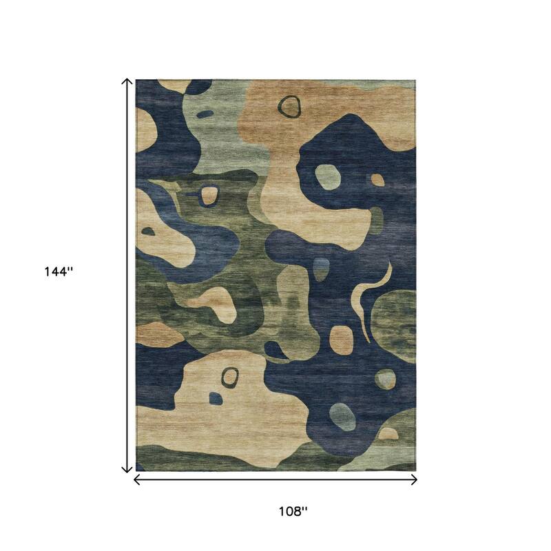 HomeRoots Abstract Transitional Rectangle Outdoor Rug
