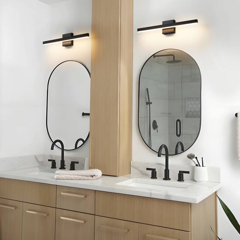 Modern Vanity Lights 3/4 Light Bathroom Dimmable Light Fixture Wall Sconce with Glass Shades