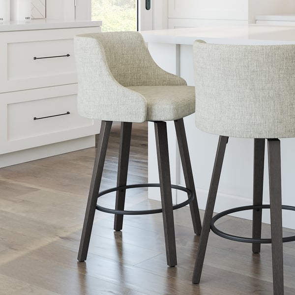 slide 2 of 18, Amisco Ramon Swivel Counter and Bar Stool