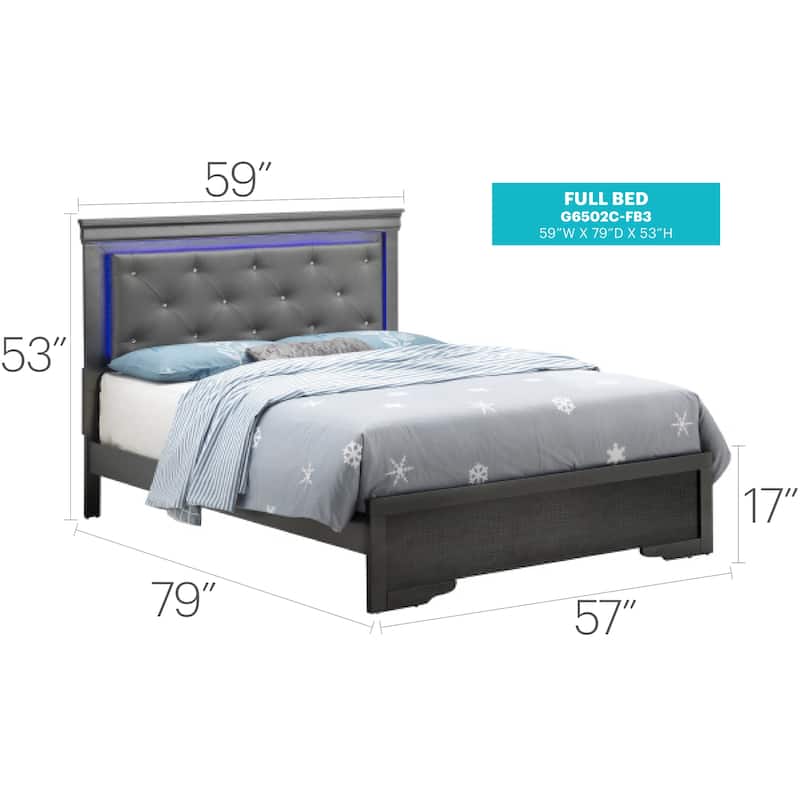 Bed Frame with Light(Only Bed)