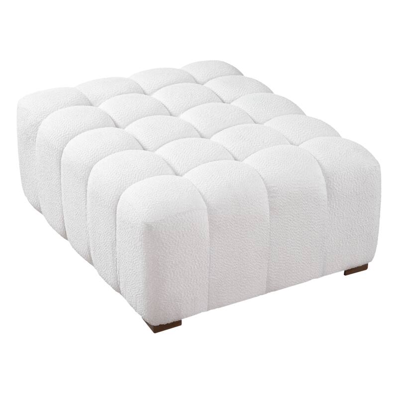 Scott Living Luna Boucle Ottoman 44.5"D X 35.5"W X 18.5"H