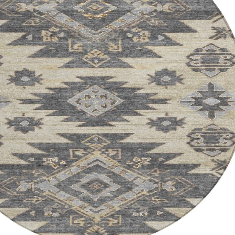 HomeRoots Tribal Transitional Rectangle Outdoor Rug
