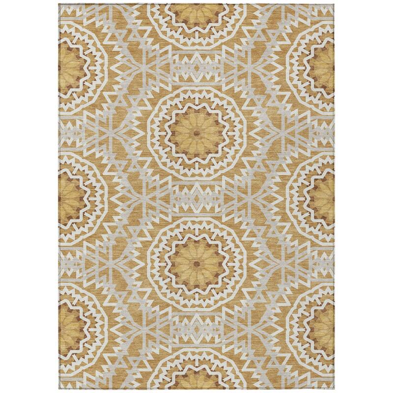 Machine Washable Indoor/ Outdoor Chantille Moroccan Boho Rug