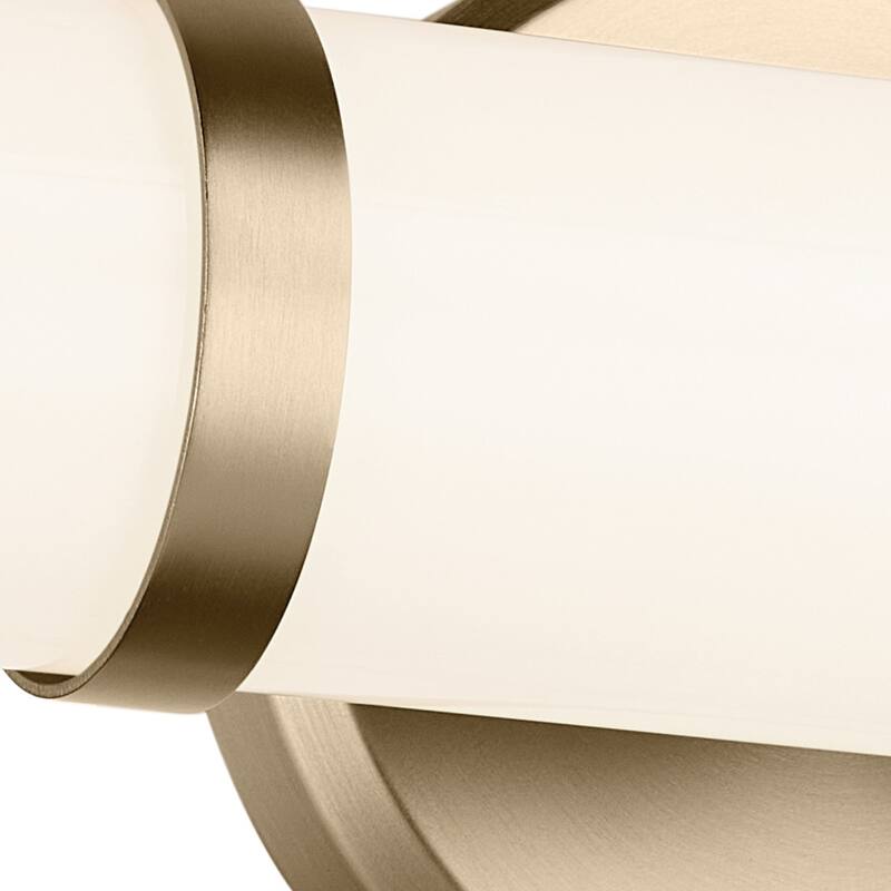 Kichler Lighting Rosh 18" Bath Bar Small LED with White Glass in Champagne Bronze