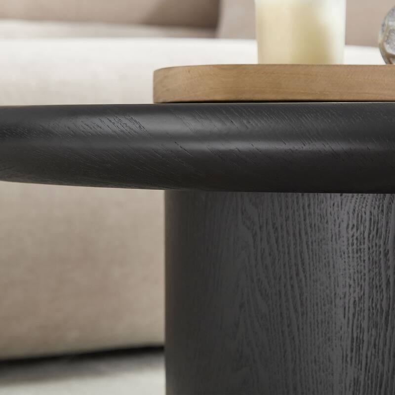 2-Piece Modern Round Coffee Table Set