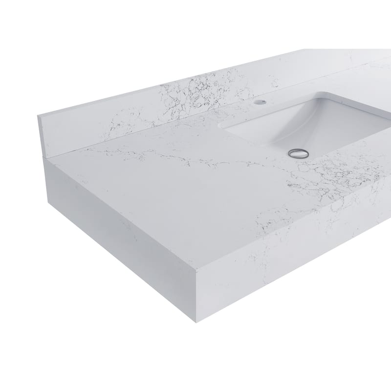 Willow Collections 36 in. W x 22 in. D Manhattan Oak Wood Center Sink Bathroom Vanity with Countertop