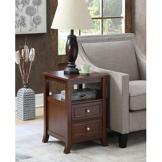 Convenience Concepts Melbourne 2 Drawer End Table with Shelf