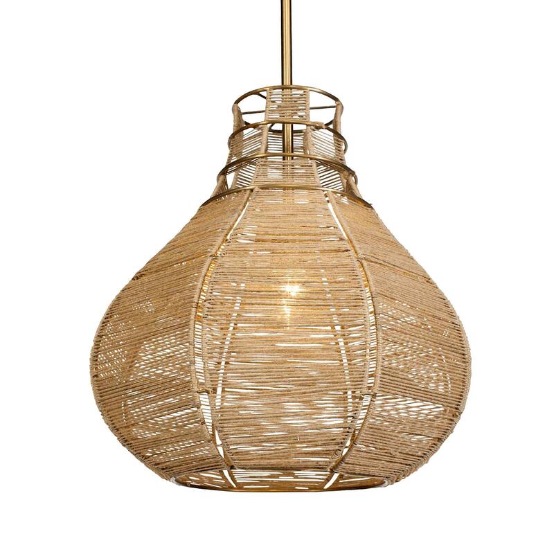 Uttermost 21626 Hestia 16" Wide Pendant with Natural Rope Shade