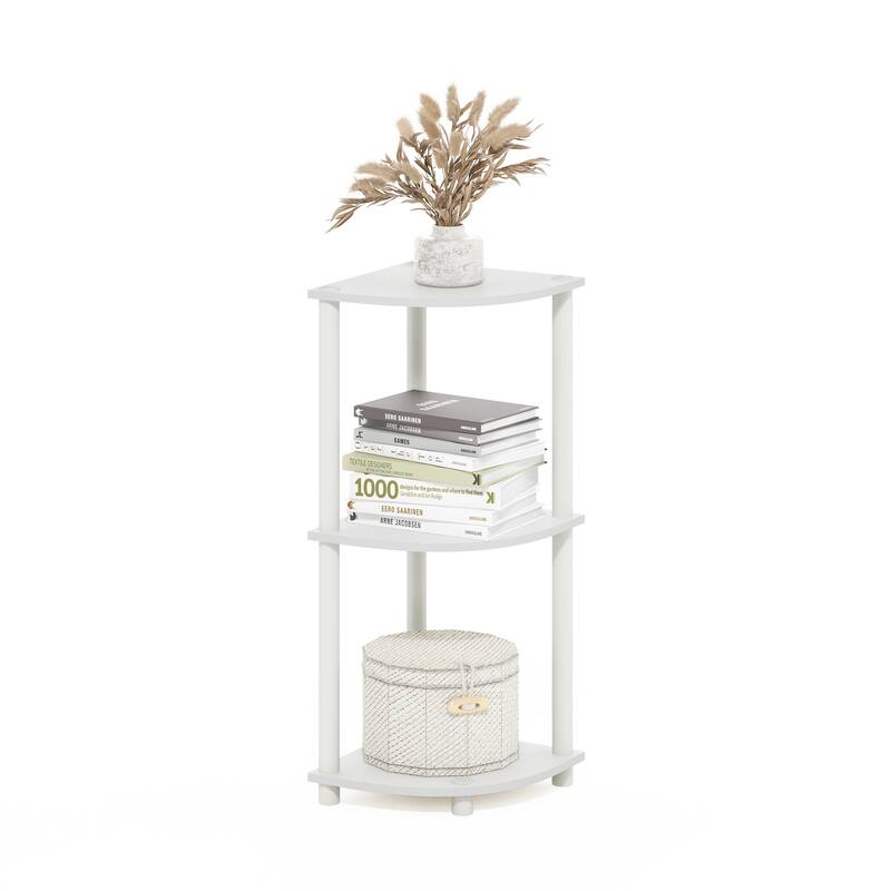 Furinno Turn-N-Tube 3-Tier Corner Display Rack Multipurpose Shelving Unit