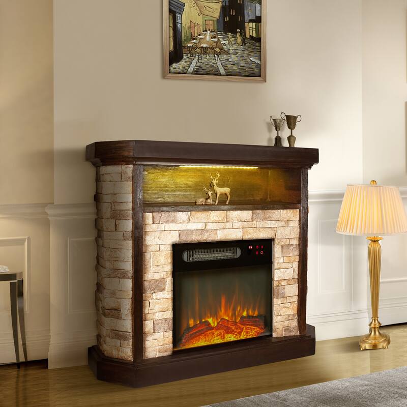 39 in. Freestanding Electric Fireplace