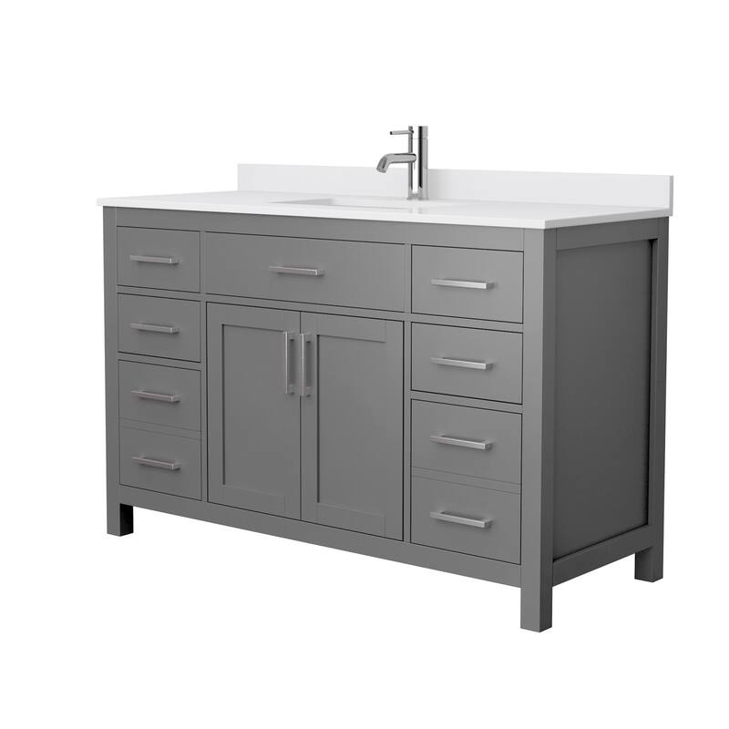 Wyndham Collection Beckett 54" Free Standing Single Basin Vanity Set