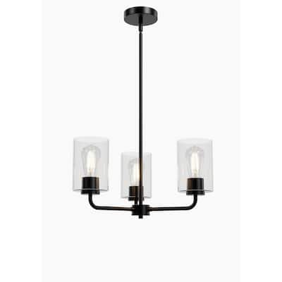 YANSUN Black Mount Light Accessories for 3-Light Pendant or Ceiling Light Fixture, E26 Base No Light Source or Shades Included