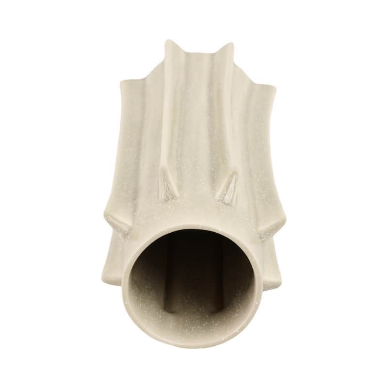 Ceramic Vase with Sculptural Swirl Design and Textured Detailing