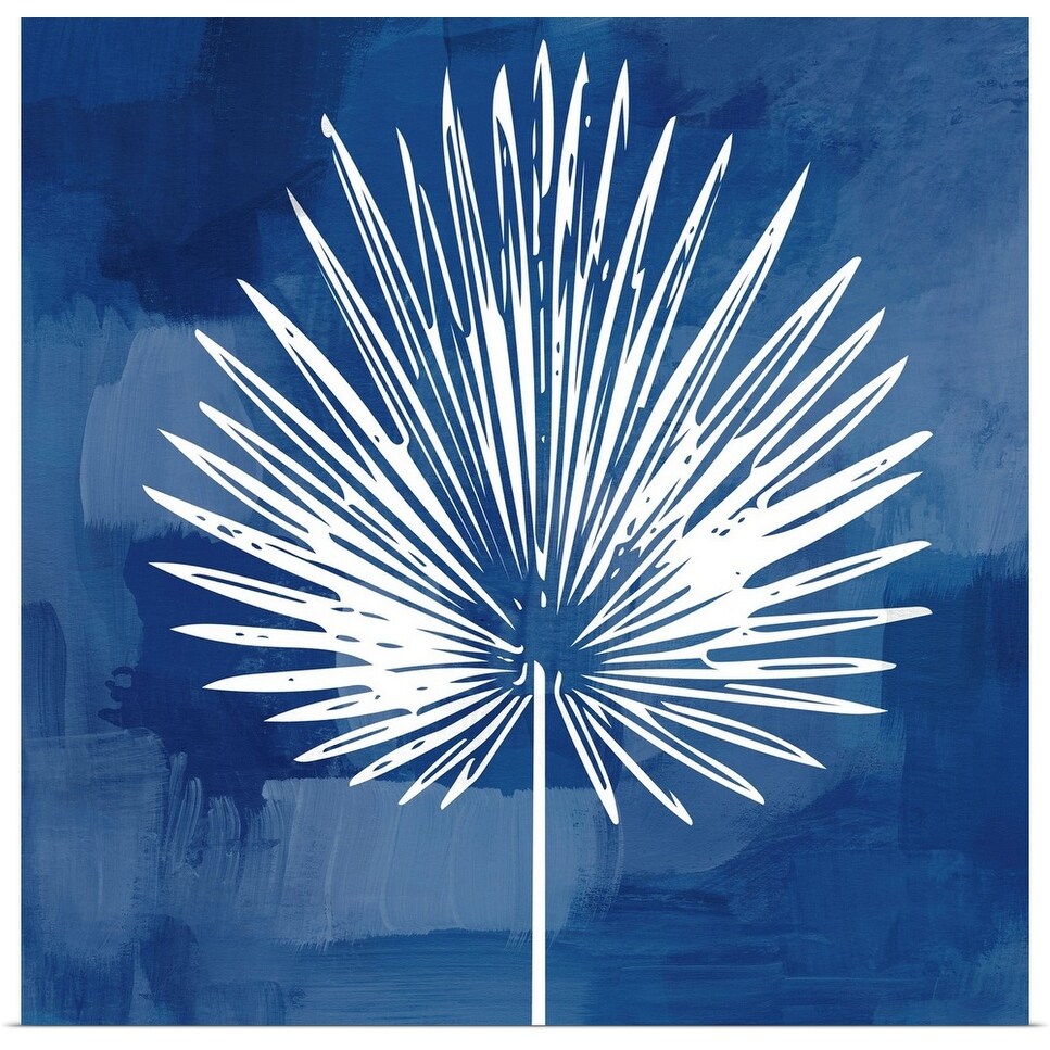 Shop Painted Sky Palm Leaf Ii Poster Print Overstock 24030938