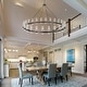 preview thumbnail 18 of 20, Black Wagon Wheel Chandelier Modern Farmhouse Chandelier