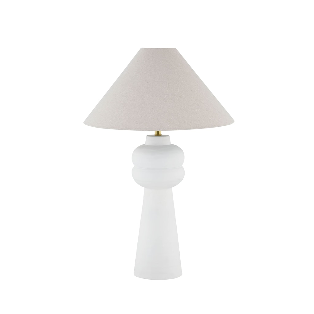 Mildred 25" Table Lamp with Linen Shade, White (Set of 2)