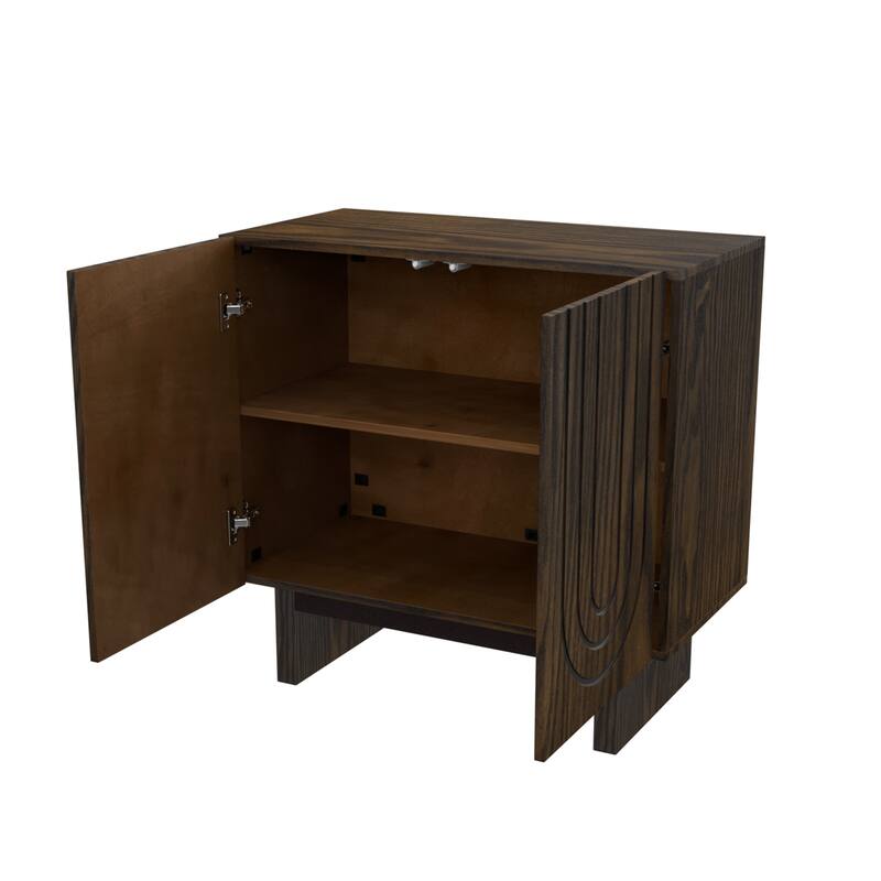 Clihome Furniture Wood 2-Door Accent Cabinet
