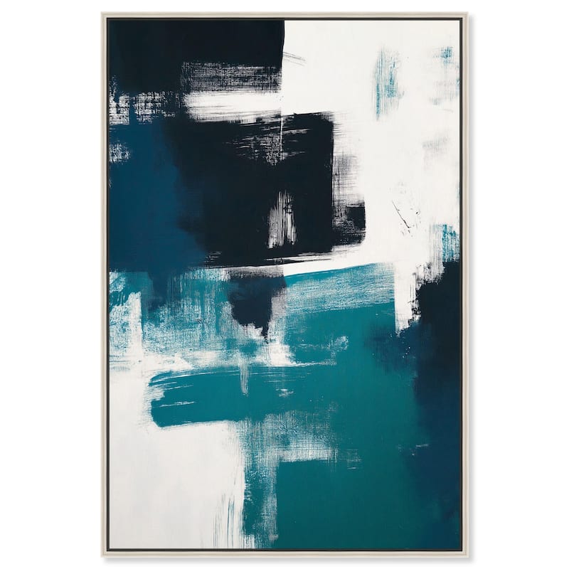 Weight of Teal II Canvas by Art Remedy - Silver - 20" x 30"