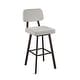 preview thumbnail 30 of 37, Amisco Clarkson Swivel Counter Stool Pale Grey Polyester / Dark Brown Metal