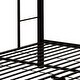 preview thumbnail 6 of 5, Twin XL Over Queen Bunk Bed with Slat System & Guardrail, Black