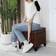 preview thumbnail 77 of 149, Adeco Square Storage Ottoman 17 inch Footstool