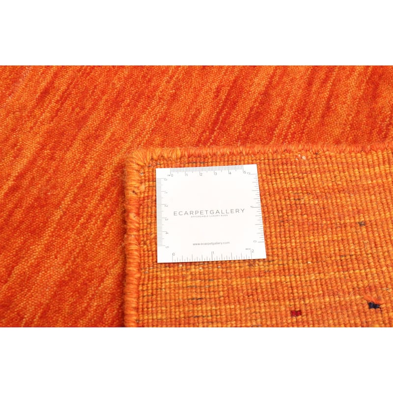 ECARPETGALLERY Hand Loomed Kashkuli Gabbeh Dark Copper Wool Rug - 2'8 x 4'8