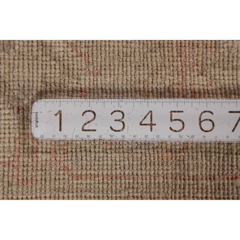 Hand Knotted Oriental 100% Wool Carpet Transitional All-Over Beige & Ivories Oushak Area Rug - 10' 0'' X 8' 0''