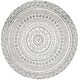 preview thumbnail 14 of 20, SAFAVIEH Audrey Deshira Rustic Geometric Rug 6' Round - Ivory/Grey - Round