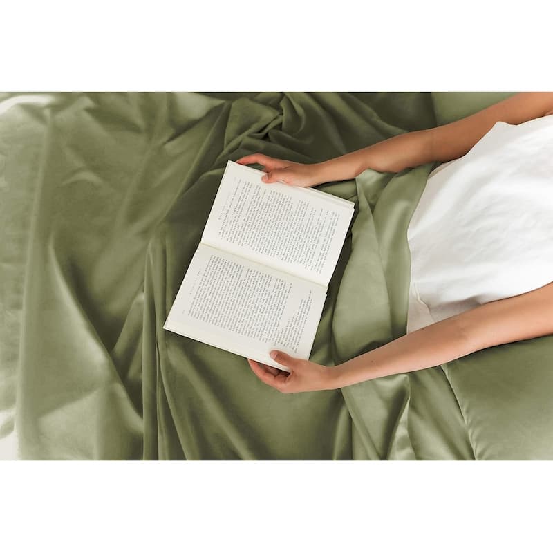 CGK Linens 4 Piece 100% Cotton 400 Thread Count Soft & Comfy Bed Sheet Set