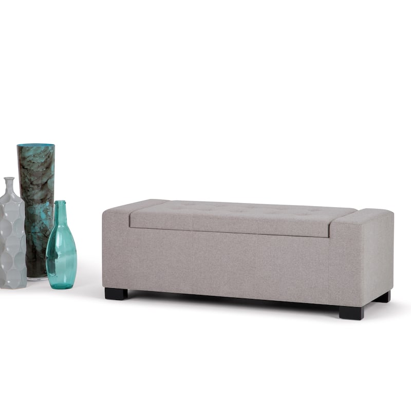 WYNDENHALL Santa Fe 51 inch Wide Contemporary Rectangle Storage Ottoman