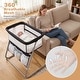 preview thumbnail 8 of 8, Gymax Bedside Crib w/ Mattress 5-Level Adjustable Height Protective