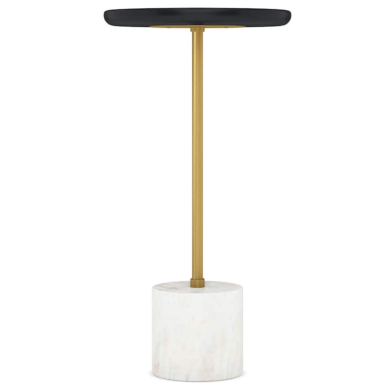 WYNDENHALL Brentwood Modern 12 inch Wide Metal Side Table in Black - 12" x 12" x 23"