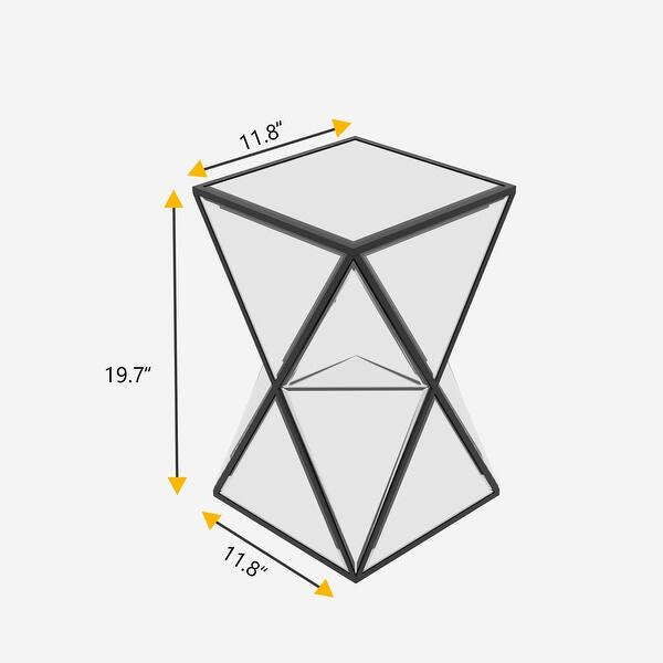 Square Table Geometry Geometry End Table - Bed Bath & Beyond - 39034841